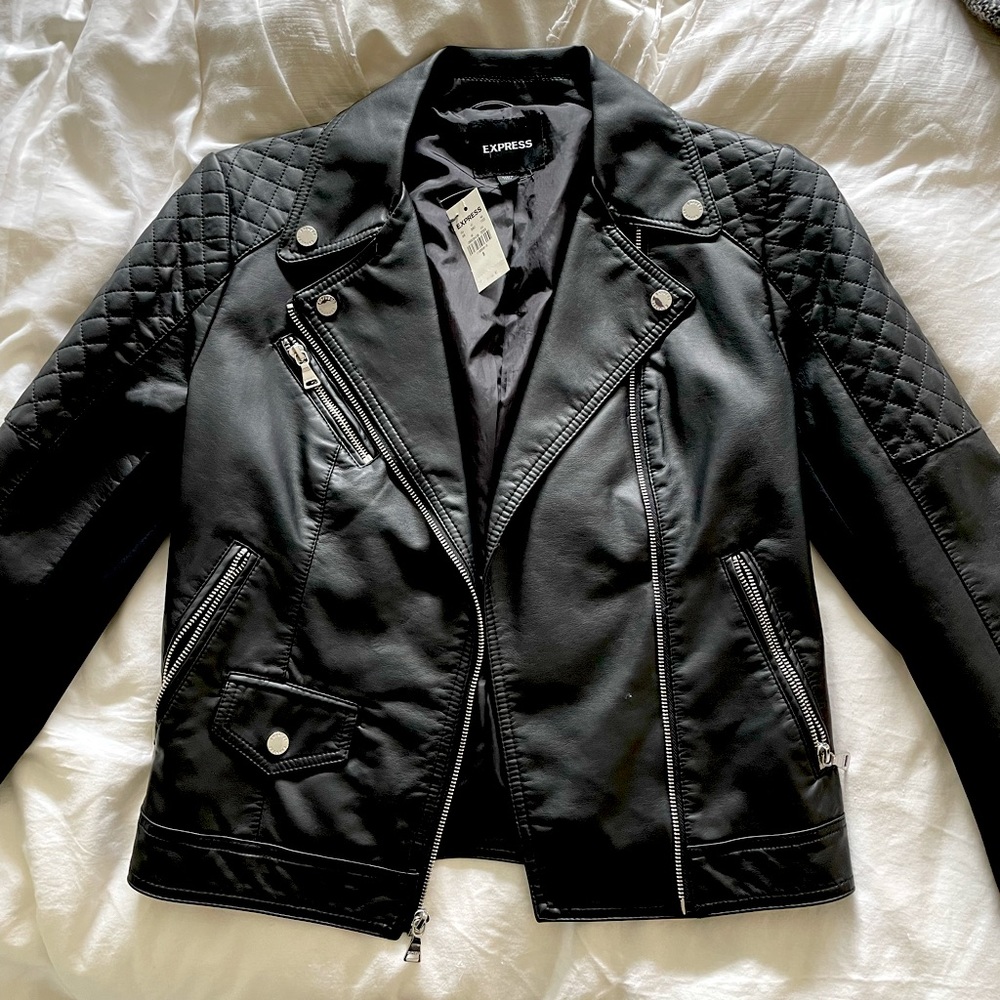 NWT- Express faux leather jacket